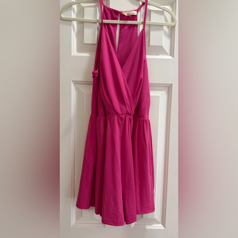 Fuchsia Pink Sleeveless romper